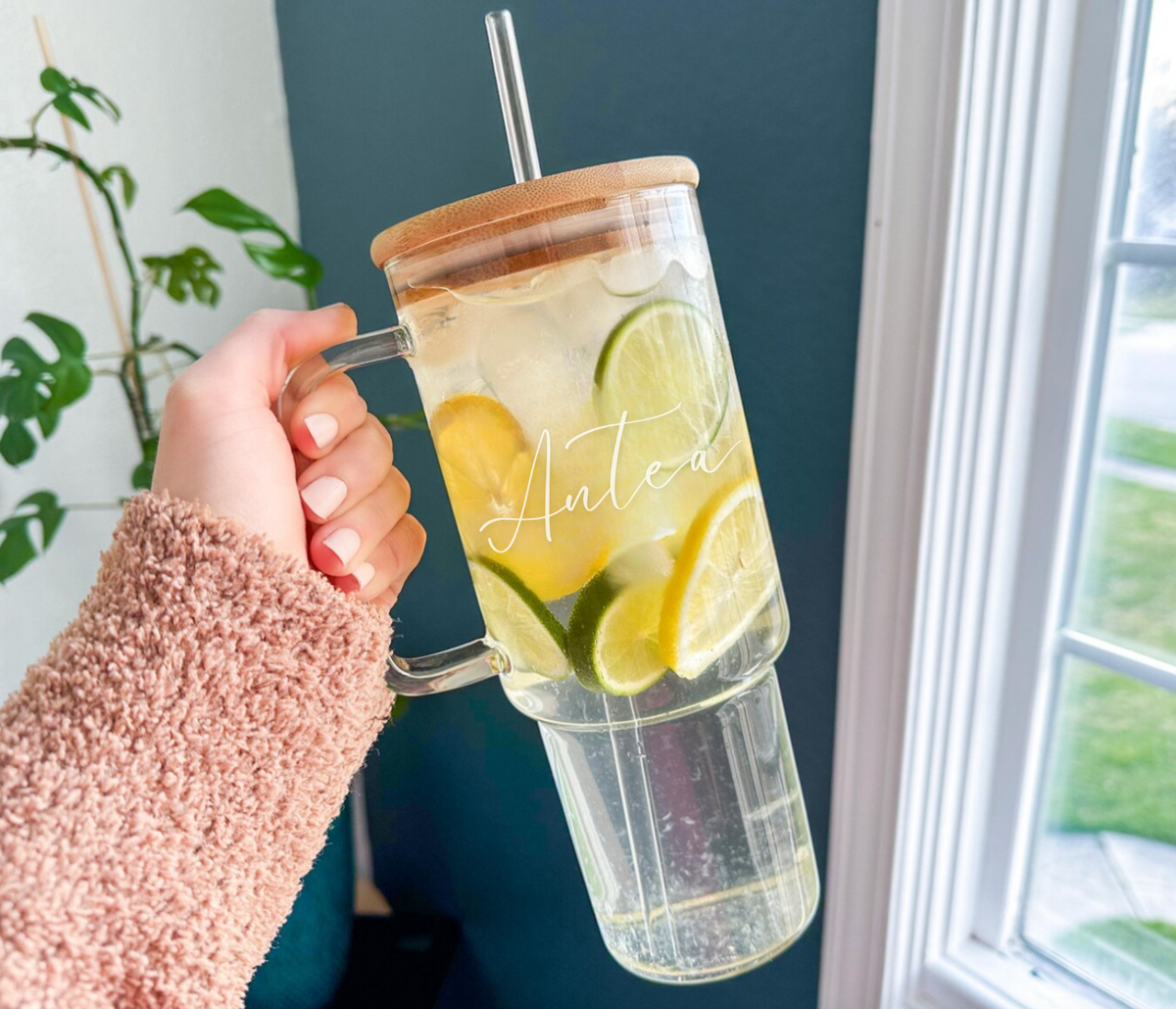 Hand Engraved Glass Tumbler